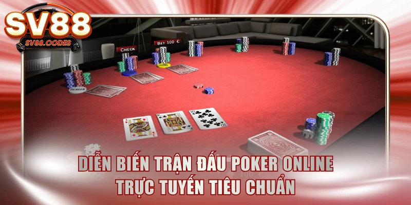Diễn biến trận đấu Poker online trực tuyến tiêu chuẩn