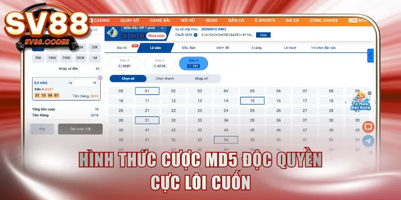 Hình thức cược MD5 độc quyền cực lôi cuốn