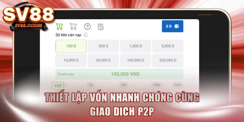 Thiết lập vốn nhanh chóng cùng giao dịch P2P